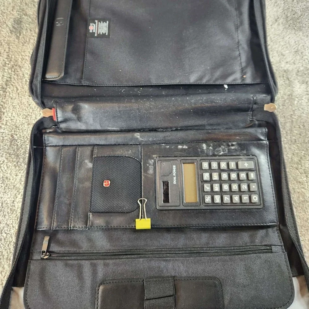 SwissGear Briefcase Black Ballistic Nylon Organizer Business Bag Unisex